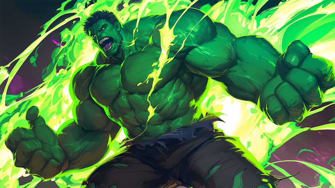 hulk gamma energy rippling muscles desktop cover