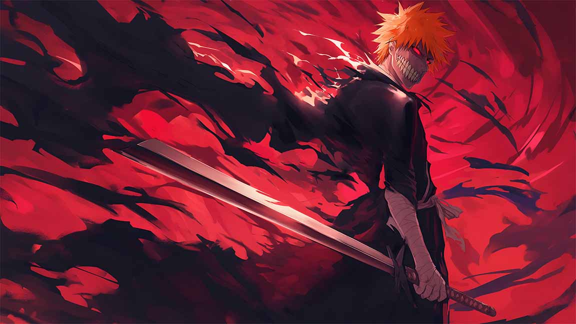 ichigo kurosaki blood battle mode desktop wallpaper cover