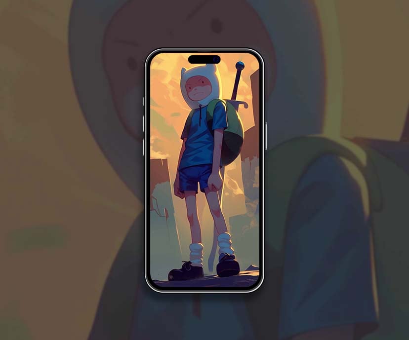 intense finn adventure time heroic wallpapers collection