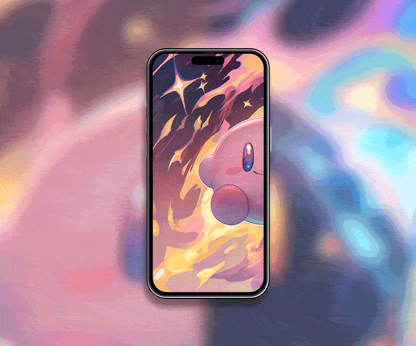 kirby light and dark cute tap to switch wallpapers collection