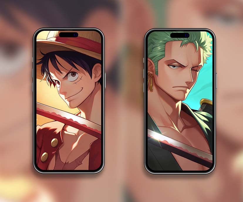 legendary luffy vs zoro split screen matching wallpapers collection