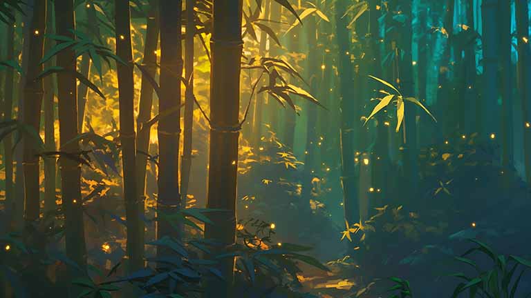 magical bamboo forest desktop wallpaper cover