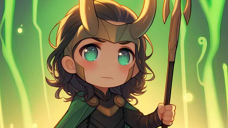marvel loki adorable trickery desktop wallpaper cover