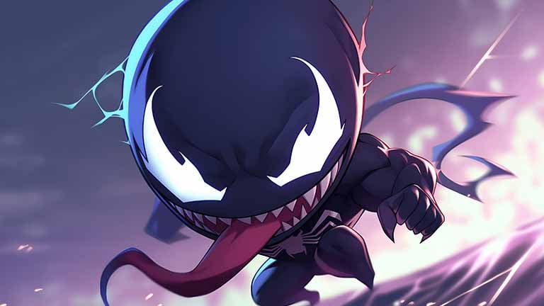 marvel venom chibi menace desktop wallpaper cover