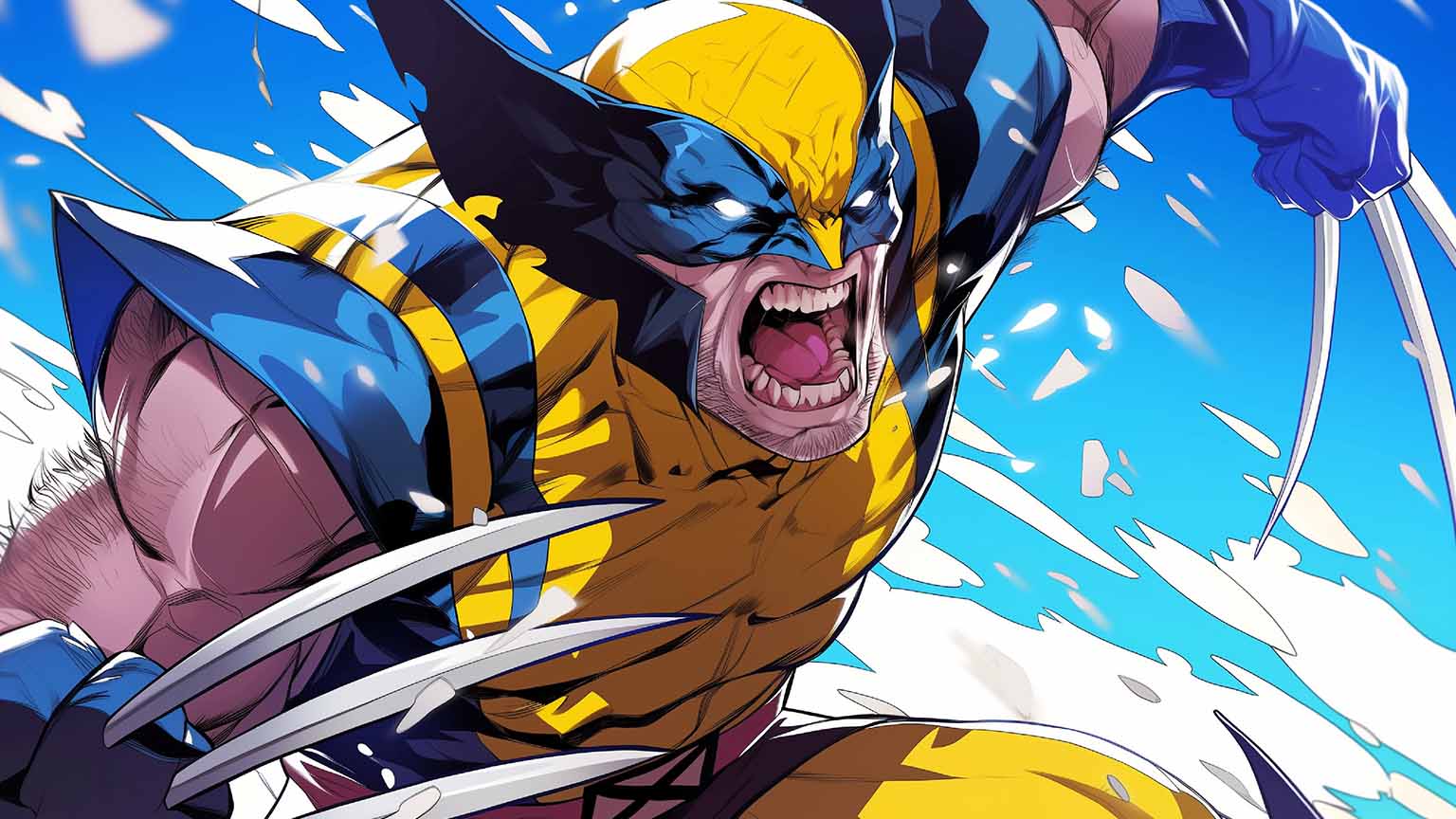 marvel wolverine with yellow suit desktop wallpaper cover
