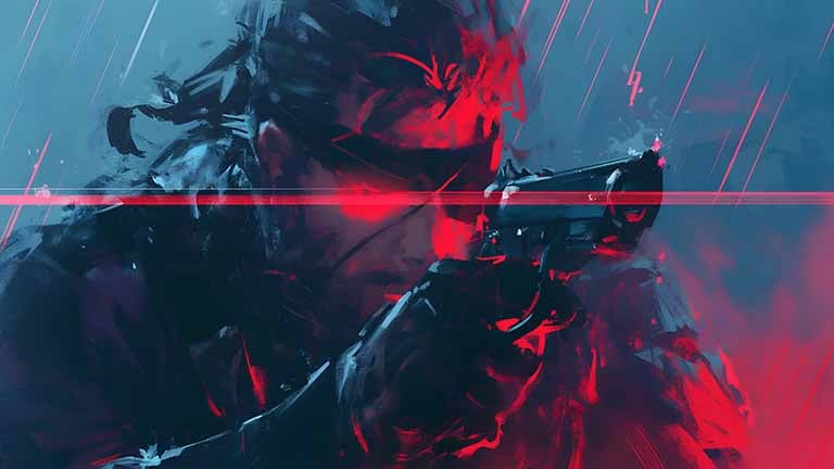 metal gear solid snake with gun desktop wallpaper cover
