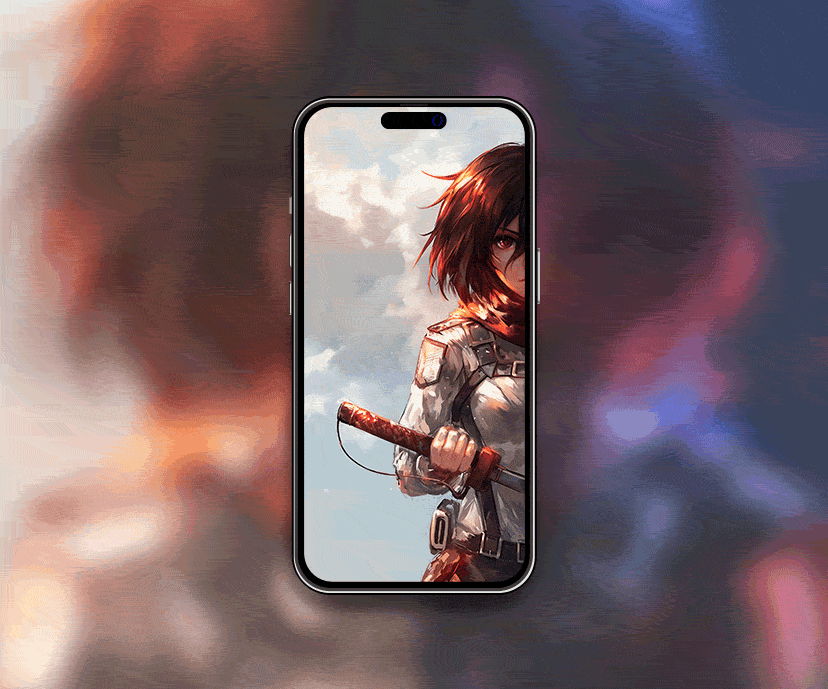 mikasa ackerman fearless warrior attack on titan tap to switch wallpapers collection