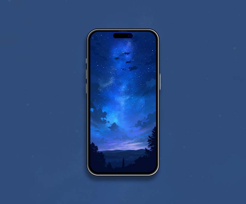 milky way blue night sky wallpapers collection