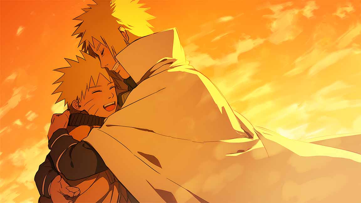 minato namikaze and naruto desktop wallpaper cover