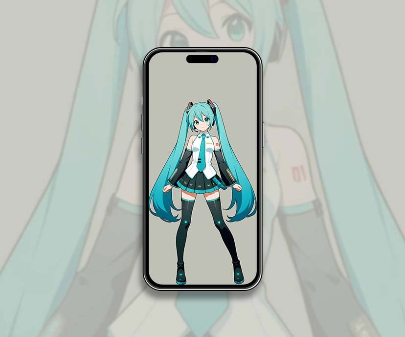 minimalist hatsune miku grey wallpapers collection