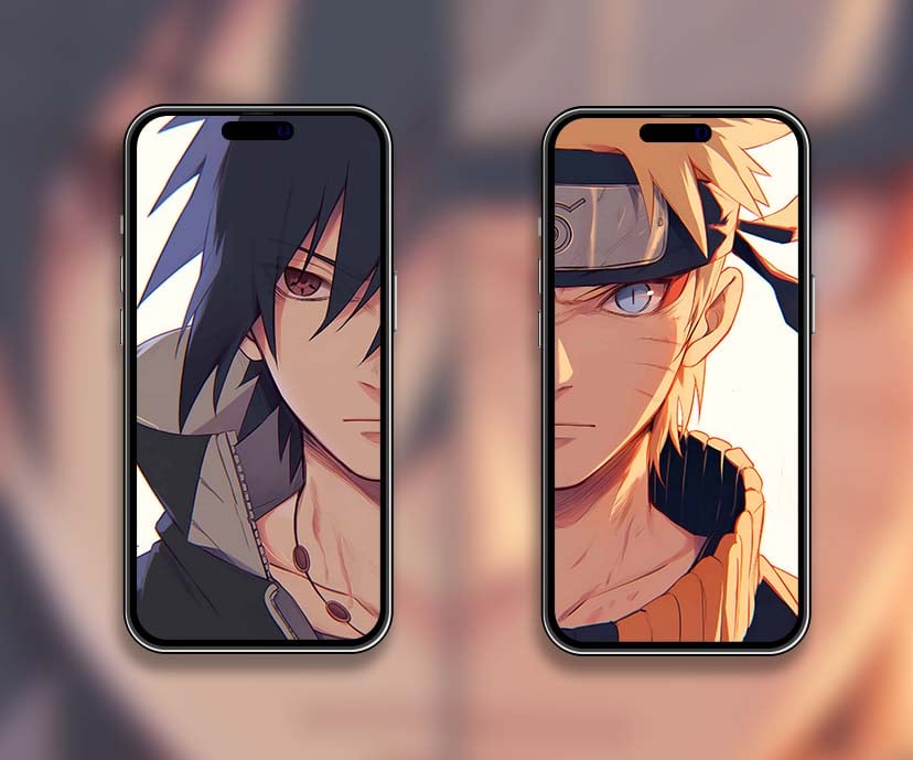 naruto vs sasuke rivalry matching wallpapers collection