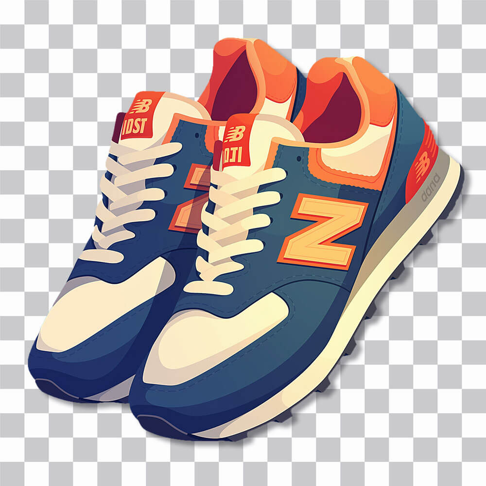 new balance streetwear sneakers sticker cover