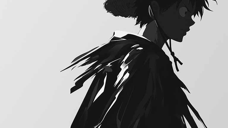 one piece monkey d luffy silhouette desktop wallpaper cover