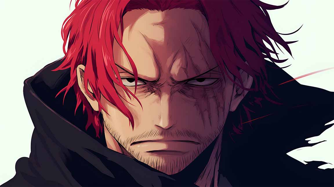one piece shanks serious expression desktop wallpaper cover