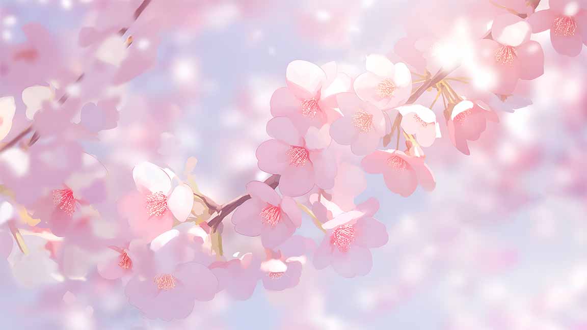 pastel breeze sakura blossoms desktop wallpaper cover