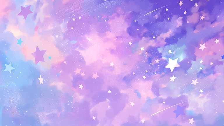 pastel galaxy dreamy stars desktop wallpaper cover