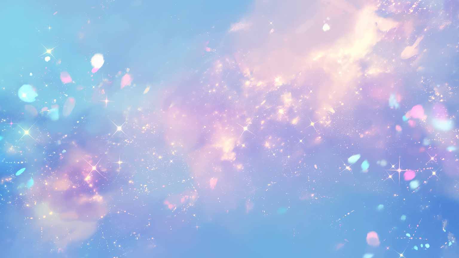 pastel sky with sparkles desktop wallpaper cover