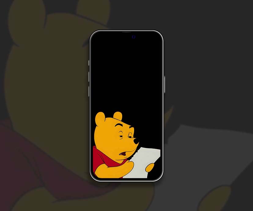 pooh squints at paper meme black wallpapers collection