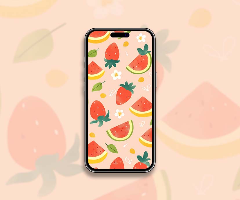 preppy fruit pattern summer wallpaper collection