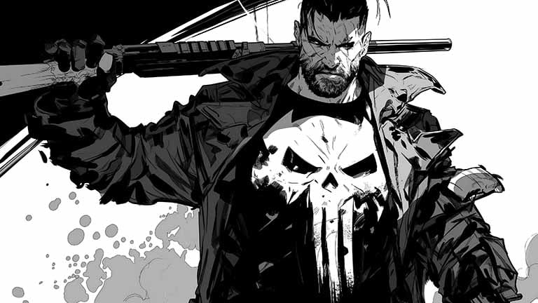 punisher with shotgun desktop wallpaper cover