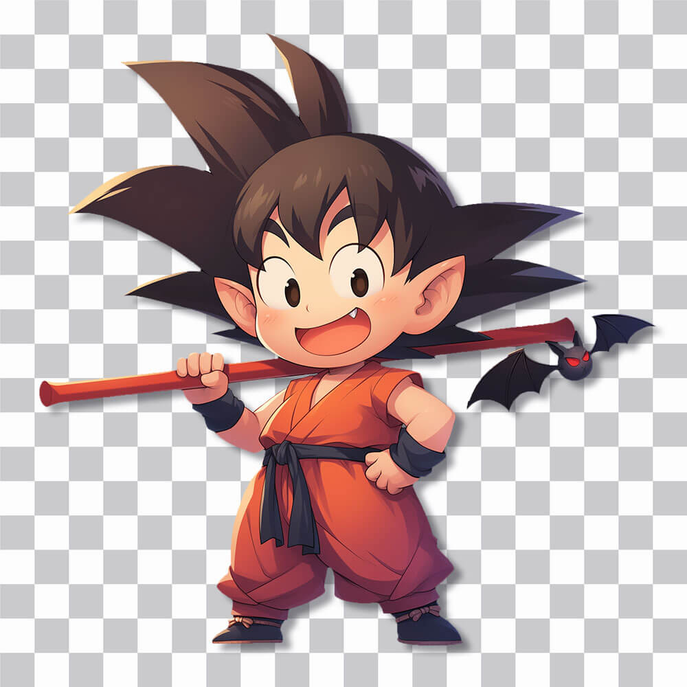 saiyan child goku sticker cover