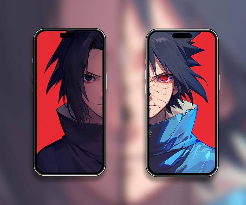 sasuke uchiha dual form matching wallpapers collection