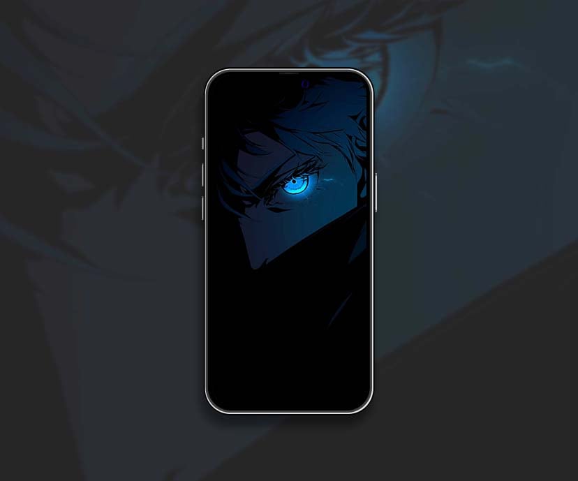 satoru gojo glowing minimalist art wallpapers collection