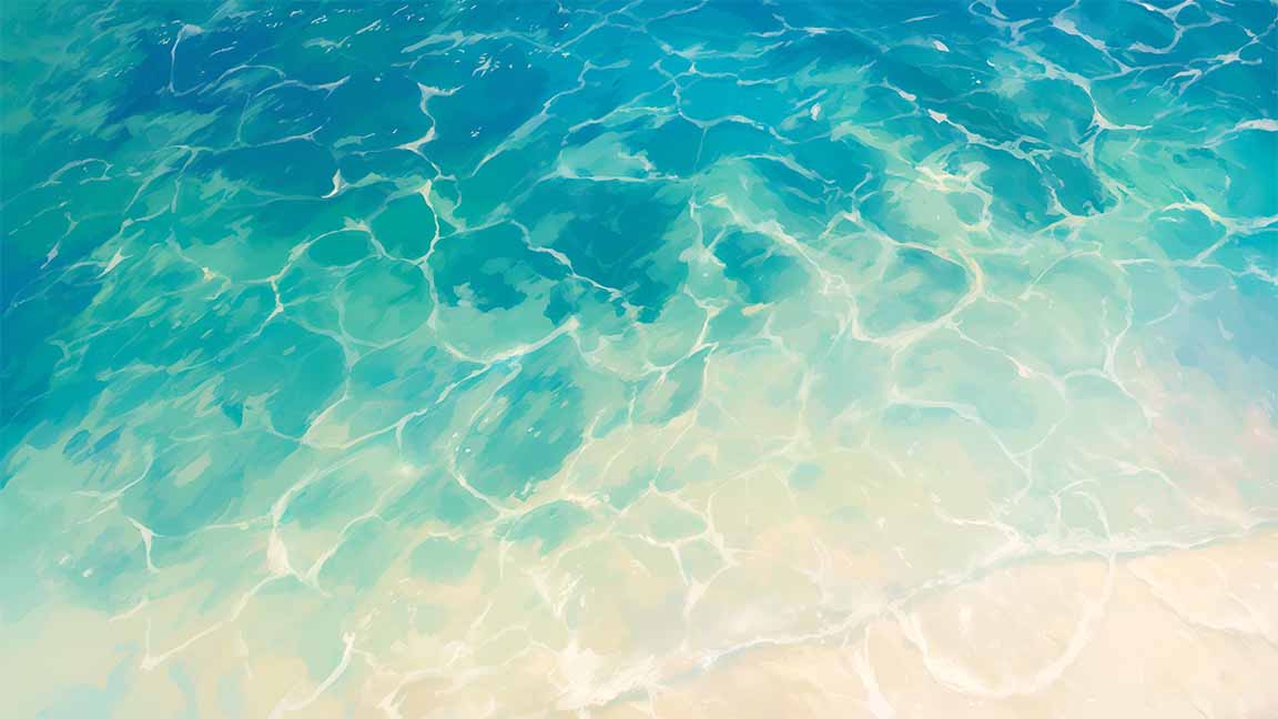 serene ocean waves clear water desktop wallpaper cover