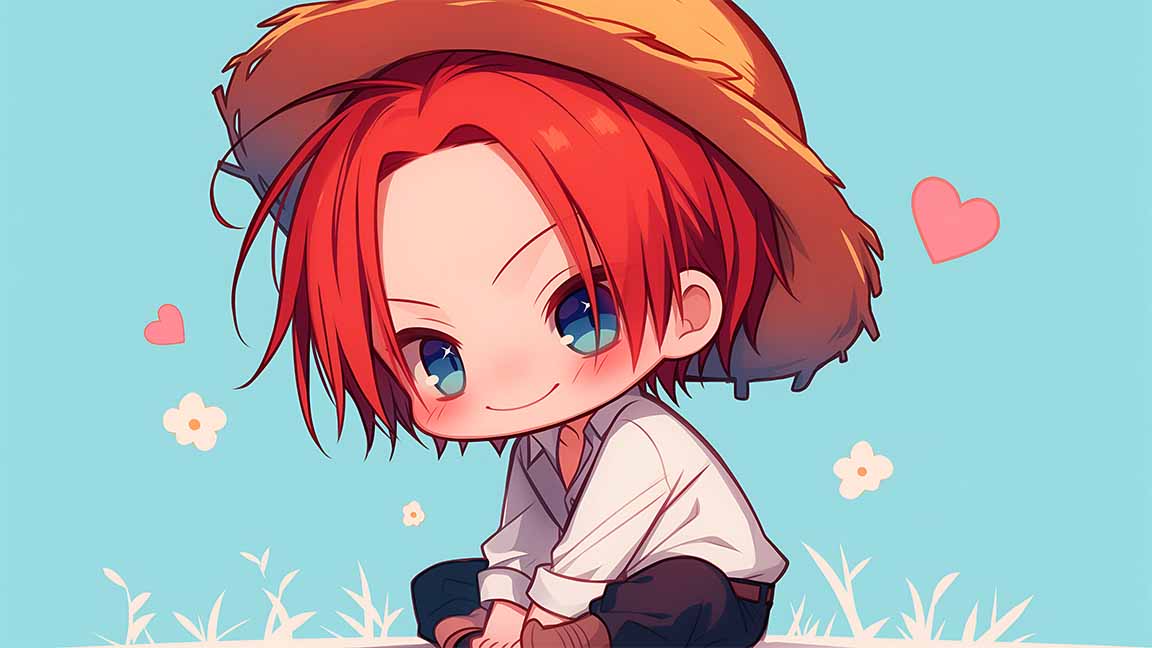 shanks chibi one piece cute desktop wallpaper cover