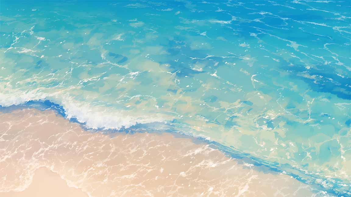 shining ocean crystal clear soft waves desktop wallpaper cover