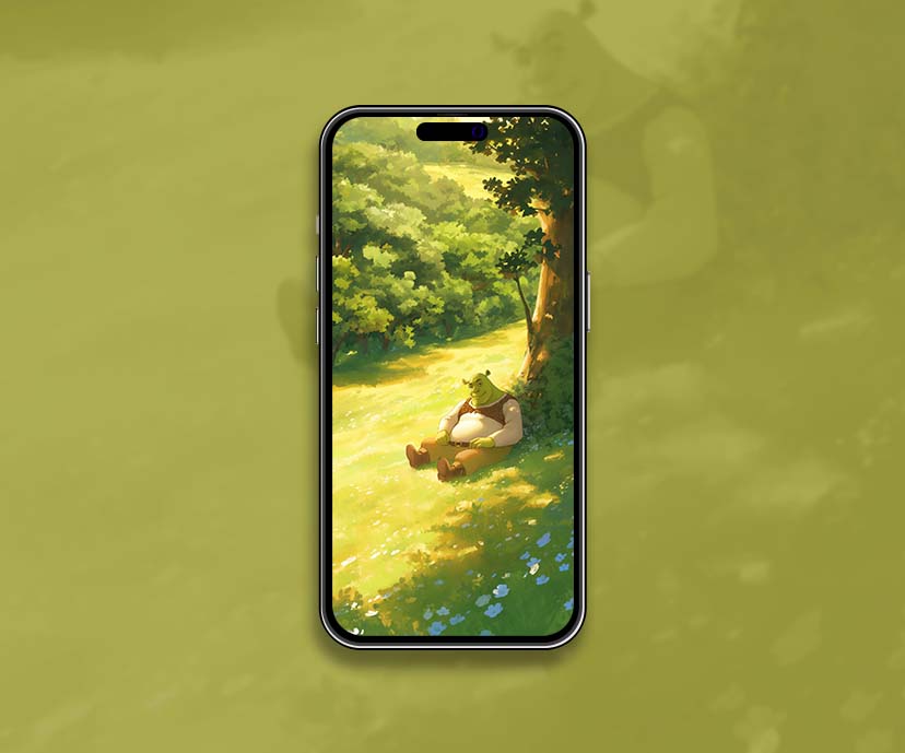 shrek relaxing under tree wallpapers collection