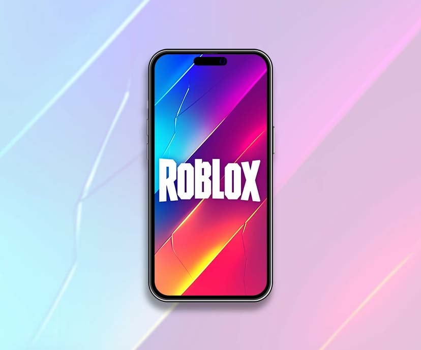 sleek neon roblox logo gradient wallpapers collection