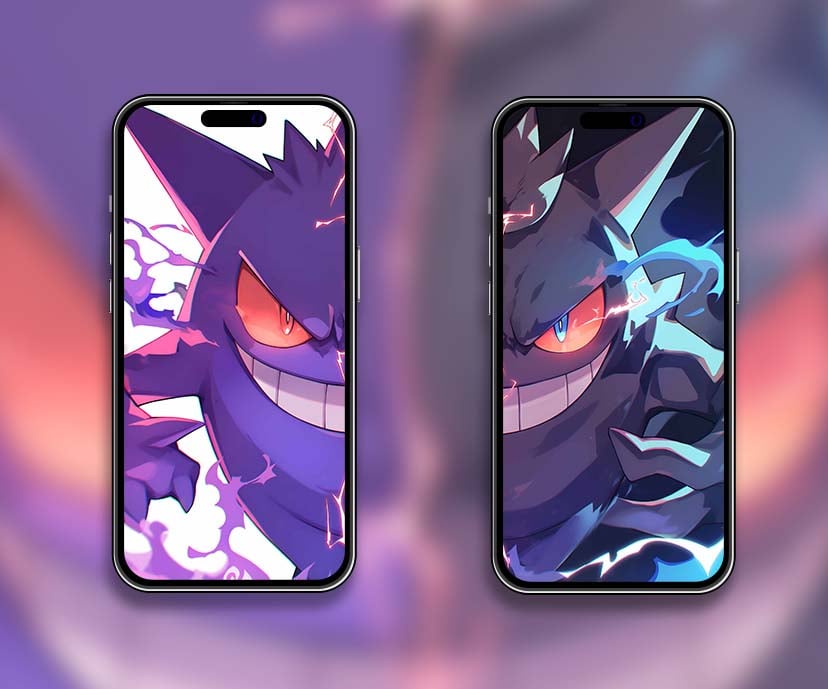 spooky gengar mega evolution matching wallpapers collection