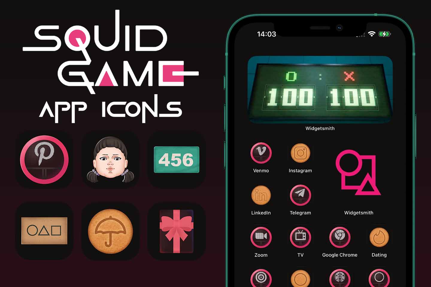 squid game app icons pack