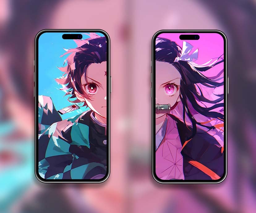 tanjiro and nezuko demon slayer matching wallpapers collection