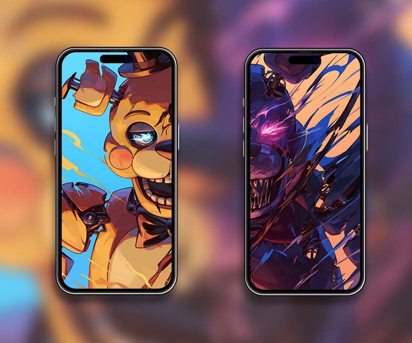terrifying freddy fazbear horror matching wallpapers collection