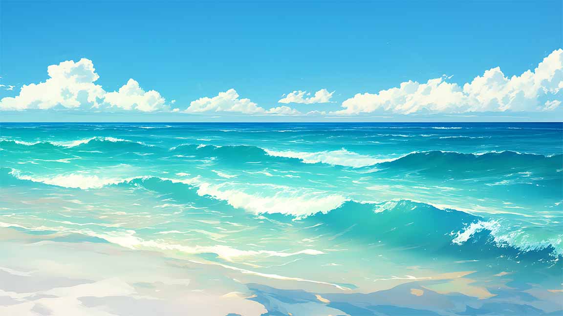 tropical sea breeze blue ocean waves desktop wallpaper cover