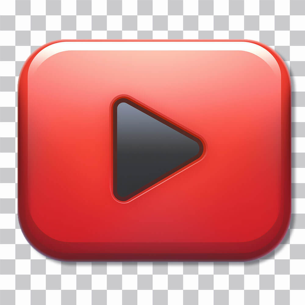 youtube play button sticker cover