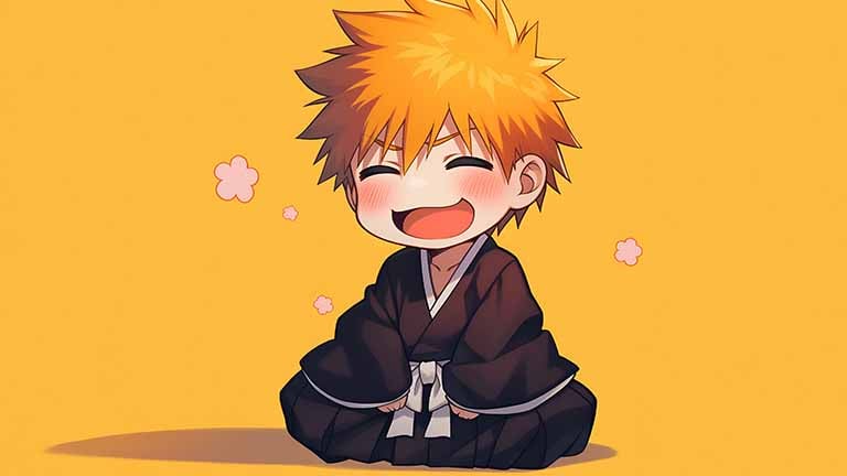 anime ichigo kurosaki cute desktop wallpaper cover