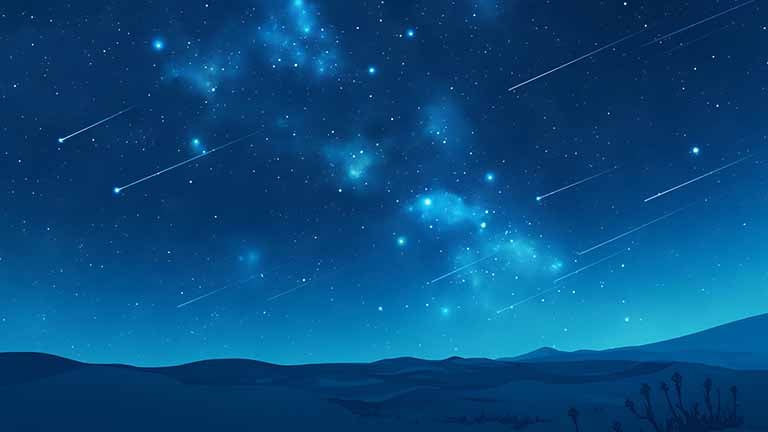 anime starry night desert scene desktop wallpaper cover