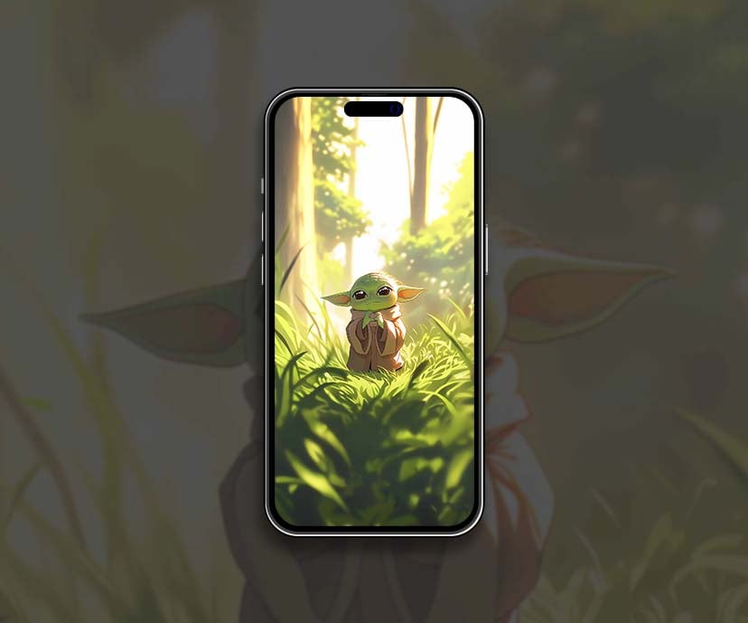 baby yoda forest scene wallpapers collection