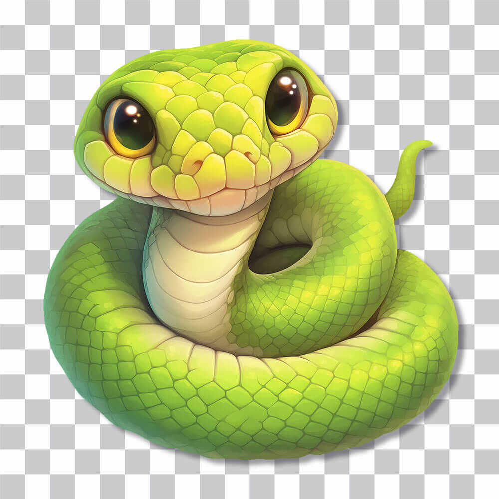 big eyed snake sticker cover