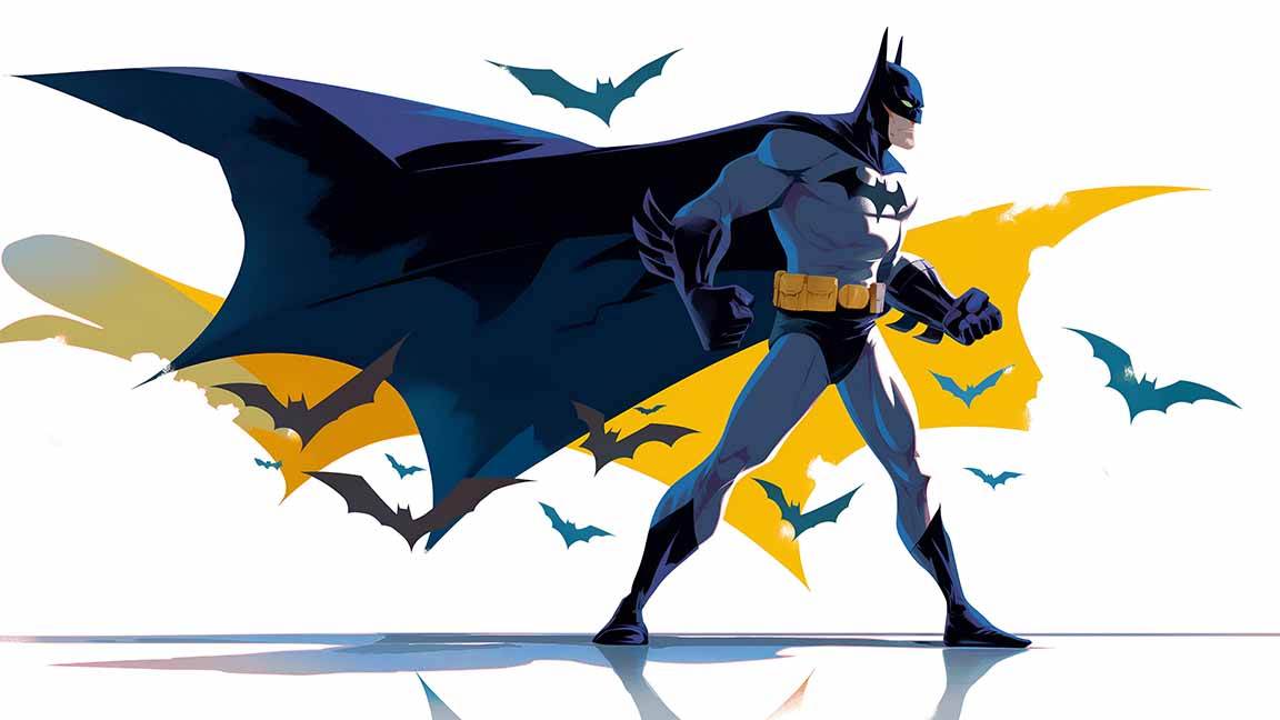 classic batman heroic pose desktop wallpaper cover