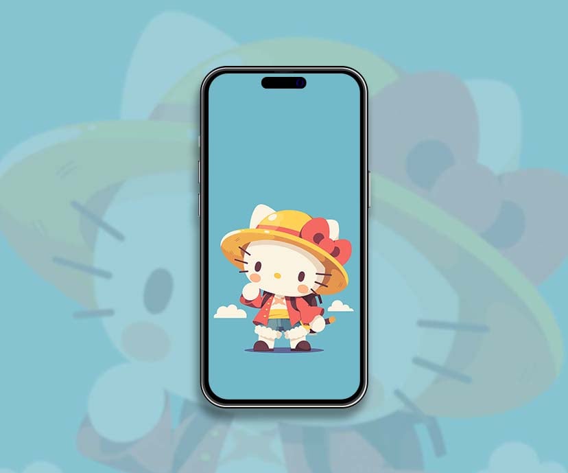 cute hello kitty luffy costume wallpapers collection