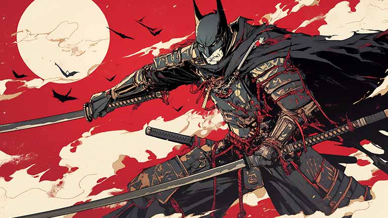 dc comics samurai batman shadow strike desktop wallpaper cover