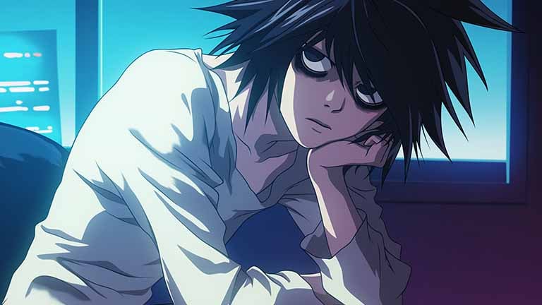 death note l pensive pose desktop wallpaper cover