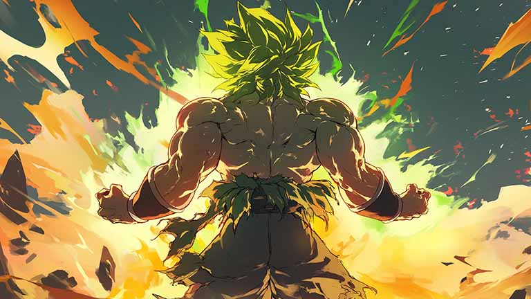 dragon ball gogeta broly fiery battle desktop wallpaper cover