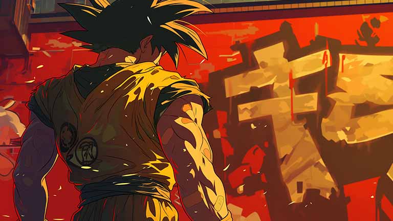 dragon ball goku urban graffiti desktop wallpaper cover