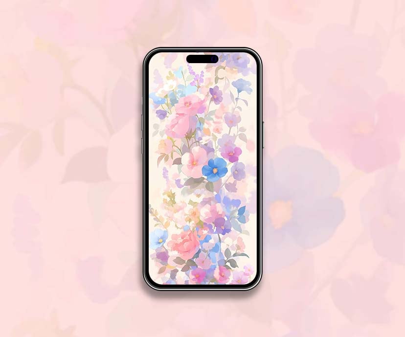 dreamy pastel floral watercolor wallpapers collection