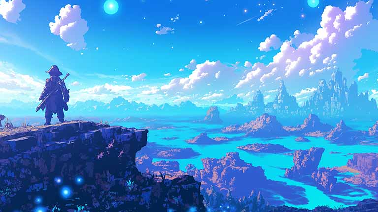 fantasy landscape sky view desktop wallpaper cover
